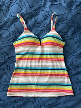 VS Body by Victoria Secret IPEX Rainbow Striped Tankini Swim Top